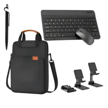 Imagem de Kit Bolsa + Teclado + Suporte + Caneta Touch Para Tablets Até 13 Poleg