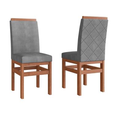 Imagem de Conjunto 2 Cadeiras com Espaldar e Estofadas Laura Moveis Zamarchi