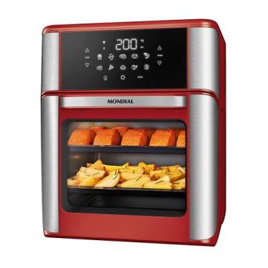 Imagem de Fritadeira Air Fryer Forno Oven 12L Mondial Vermelho/Inox 2000W - AFON