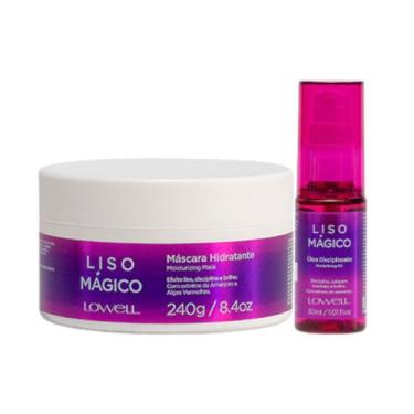Imagem de Kit Liso Mágico 1 Máscara 240g 1 Óleo 30ml Lowell