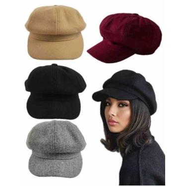 Imagem de Boina Feminina Feltro com aba regulagem e forro interno Fashion France