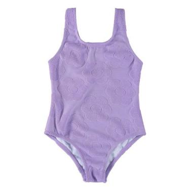 Imagem de Maiô Infantil Menina Verão com Proteção UV Roxo Lilás   Malwee Origina