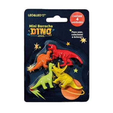 Imagem de Mini Borracha Dino Space - Leo e Leo 4 unidades - LEO&LEO, Modelo 1