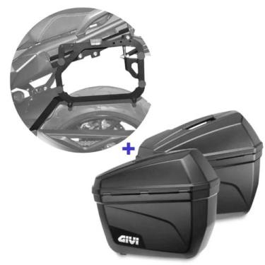 Imagem de Par Baú E22 Givi + Suporte Baú Lateral Yamaha Tracer 900gt 2020+ - Giv