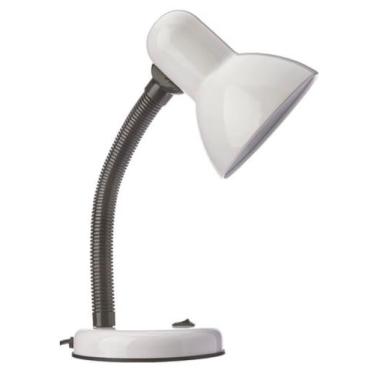 Imagem de Luminária articulada de mesa pequena desk lamp com base, Branco, Bivol