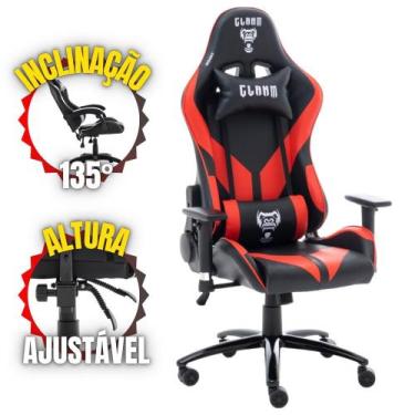 Imagem de Cadeira Gamer Giratória Profissional MOUNT Com Rodinhas e Ajuste de Al