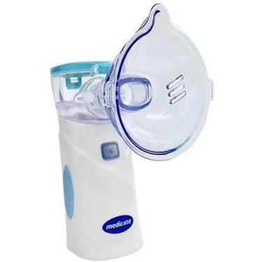 Imagem de Inalador Nebulizador de Rede Medicate sem Fio MD4600, Azul claro