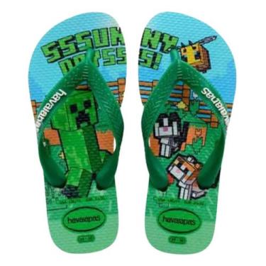 Imagem de Chinelo Havaianas Kids Minecraft FC Tamanho:33/34Cor:Verde Paria, 33/3