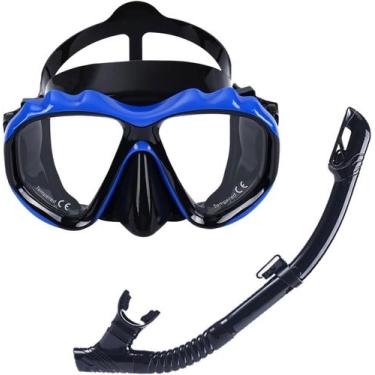 Imagem de Máscara de snorkel com lentes de aumento em vidro temperado +3,0 - Mar