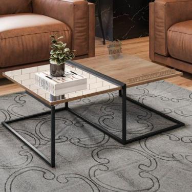 Imagem de Mesa de Centro Decorativa Smart Estilo Industrial Demolição - Abmaza