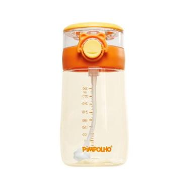 Imagem de Garrafa Infantil Com Canudo PPSU Pimpolho 300ml Cor:Laranja, Laranja