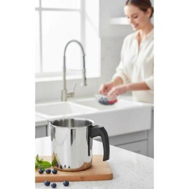 Imagem de 2x Fervedor Leite 1,4L Inox C/ Cabo Antitérmico 12cm - Congratulations