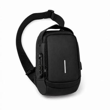 Imagem de Bolsa Transversal Antifurto com Senha USB Resistente à Água para Noteb