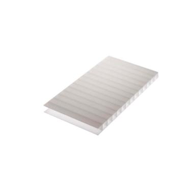 Imagem de Chapa de Policarbonato Alveolar Branco Opal 4mm com 40% de Transmissão de Luz Polygal 210CM X 600CM