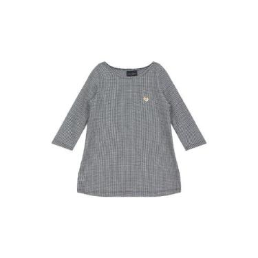 Imagem de Vestido para Bebê em Interlock Pied Poule Guloseima, Preto, M