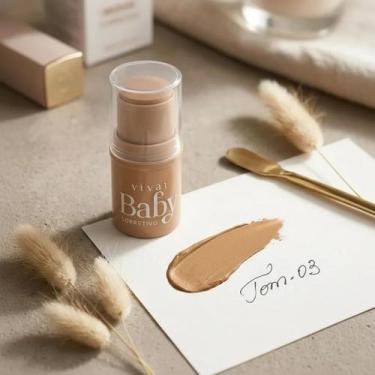 Imagem de Corretivo Facial Baby Vivai Alta Cobertura Natural, Tom03