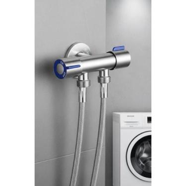 Imagem de Registro Ducha Higiênica Aço Inox Dupla Saída 1/4 Volta - Congratulati