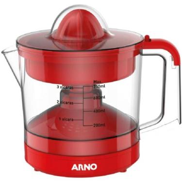 Imagem de Espremedor de Frutas Suco Express com Jarra 750ML e Filtro Regulável para Sucos com Ou sem Gominhos Vermelho Arno