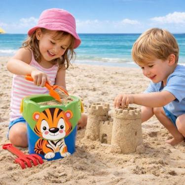 Imagem de Baldinho De Praia Baby Animal Sortido Brinquedo Com Acessórios - Brinq