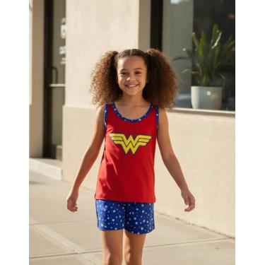 Imagem de Pijama Feminino Infanto Juvenil Personagem Baby Dool Regata Shorts Cur