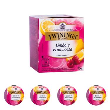 Imagem de Kit Twinings Chá de Limão e Framboesa Twinings 4cx