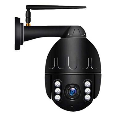Imagem de Câmera de segurança PTZ externa, câmera 1080P IP67 à prova d'água com visão noturna colorida Áudio bidirecional Rastreamento inteligente de movimento em nuvem Armazenamento sem fio Câmera sem fio