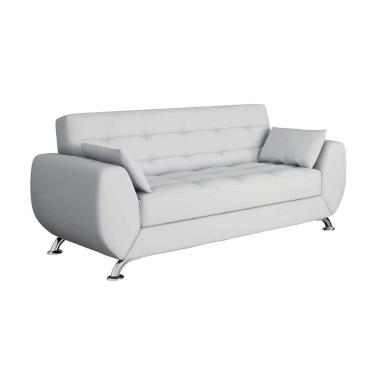 Imagem de sofás 3 lugares larissa corino branco