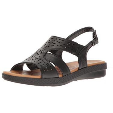 Imagem de Easy Street Sandália rasteira feminina Bolt, Preto, 6.5
