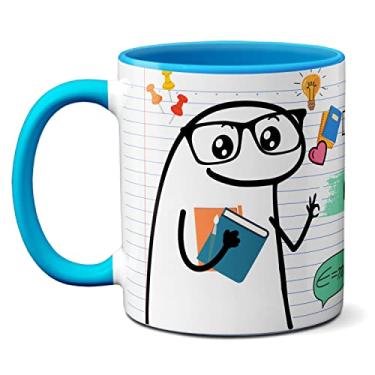 Imagem de Caneca Professor Física Vai Cair Tudo Na Prova Meme Flork (Azul)