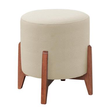 Imagem de Puff Banqueta Thor Esplendorluxo Suede Bege