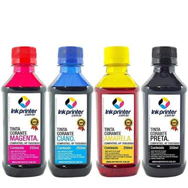 Imagem de Tinta Corante Inkprinter para Hp Série 7000, 8000 (4x250ml)