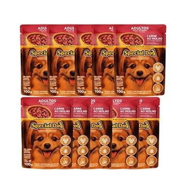 Imagem de Kit 10 Ração Special Dog Sachê Cães Raças Pequenas Carne - 100g