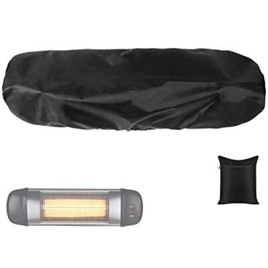 Imagem de Capa para aquecedor de pátio de parede Skyour impermeável à prova de poeira para aquecedor infravermelho elétrico protetor contra poeira adequado para aquecedores internos e externos de garagem para quintal (Preto)