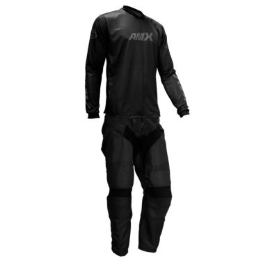 Imagem de Conjunto Roupa Amx Cross Preto Calça Camisa Trilha Motocross