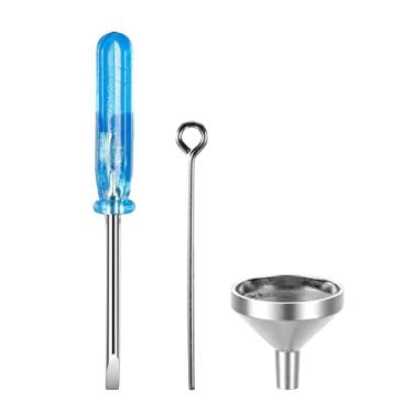 Imagem de Conjunto de mini funis de aço inoxidável urna funil kit de enchimento para cremação de joias cinzas lembranças
