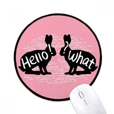 Imagem de Mouse pad natural de coelhos pretos com contorno de animal para computador