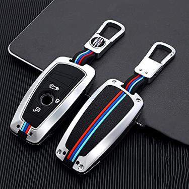 Imagem de YJADHU Capa de chave de carro liga galvanizada capa de chave inteligente de carro, apto para BMW 3 4 5 320i 530i 550i F20 F21 F30 F31 F25 F01 F02,5