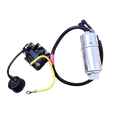 Imagem de NUHFUFA QP2-15/D Motor de arranque de geladeira + protetor redondo + capacitor de geladeira 3uf, iniciador de sobrecarga de compressor compatível com acessórios de substituição de geladeira Hai.er