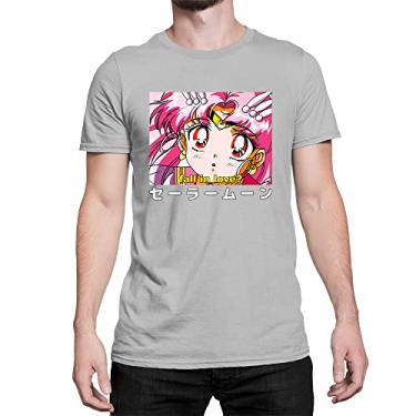 Imagem de Camiseta Algodão Anime Sailor Moon Algodão T-Shirt Cor:Cinza;Tamanho:M