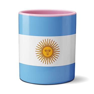 Imagem de Caneca Bandeira Argentina Copa do Mundo Futebol Países (Rosa)