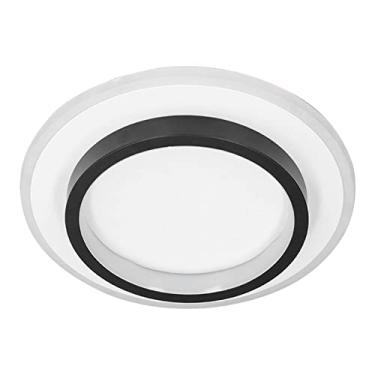 Imagem de Lâmpada de teto de alumínio acrílico resistente à corrosão LED lâmpada de teto redonda processo de pintura preta para sala de estar 3 cores