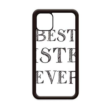 Imagem de Capa Best Sister Ever com citação de coração para iPhone 12 Pro Max para Apple Mini Mobile Case Shell