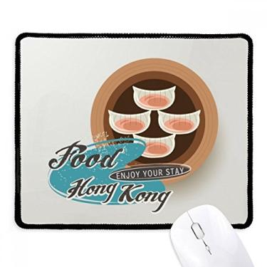 Imagem de Mousepad Hong Kong Har Gow Dumplings borda costurada tapete de borracha para jogos