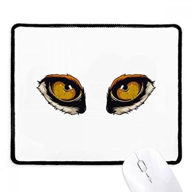 Imagem de Mousepad de borracha para decoração de olhos de raposa com bordas costuradas