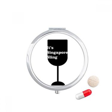 Imagem de Outline of Singapura Caixa de armazenamento de remédios para coquetéis com bolso