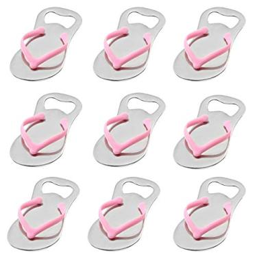 Imagem de Pacote com 10 abridores de garrafa personalizados, lembrancinhas de festa de casamento, lembrancinhas de chá de bebê personalizadas (rosa)
