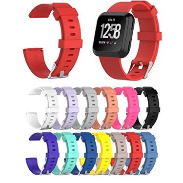 Imagem de Pulseira Silicone para Fitbit Versa - Fitbit Versa 2 - Fitbit Versa Lite - Marca Ltimports (Vermelho)