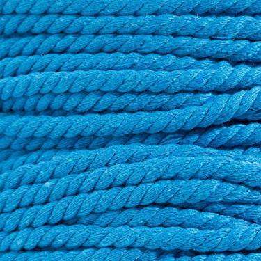 Imagem de Corda de algodão natural torcida - 1/4 polegada - cores sólidas - disponível em comprimentos de 3,5 m, 1,5 m e 30 m