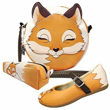 Imagem de Kit Infantil Feminino Sapatilha, Bolsa E Estojo Raposinha, Magicc Kids