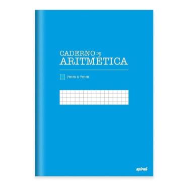 Imagem de Caderno Universitário Capa Dura 96 Folhas Aritmética Azul